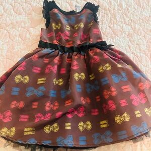 Colorful Bow Print Dress
